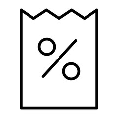 Poster - Outline Voucher offer icon