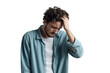 © Аrtranq - sad man is going through a crisis or is sick, png file of isolated cutout object on transparent background.
