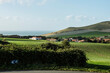 landscape with a view on the Canal from the hills near Cap Gris Nez in Northern France 