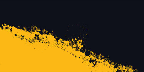 Wall Mural - abstract yellow and black grunge background design