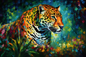 Wall Mural - a leopard in the jungle