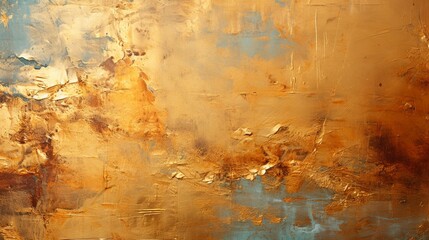 Canvas Print - Gold Leaf Wall Texture Background