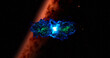 Iridescent Blue Nebula - A nebula is an interstellar complex cloud formation full of star making gasses, matter and plasma.