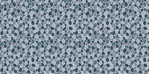 Wall Mural - Stone repeated background vector illustration. Pebble seamless pattern. Grey cobblestone paving template wallpaper for interior designs, landscaping, game and wall textures.