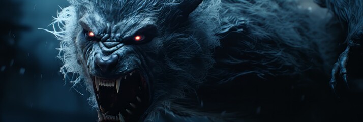 A fiercly looking Werewolf.generative ai
