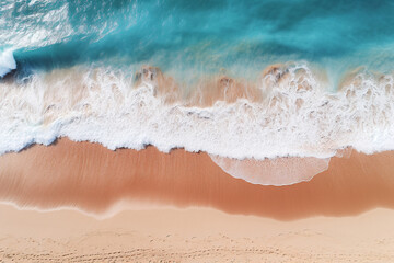  A photo of a sandy beach, a digital rendering, minimalism, close - up from above.