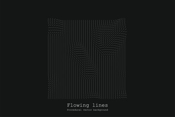 Poster - Abstract Line Matrix Pattern. Noise Flow Dynamic.