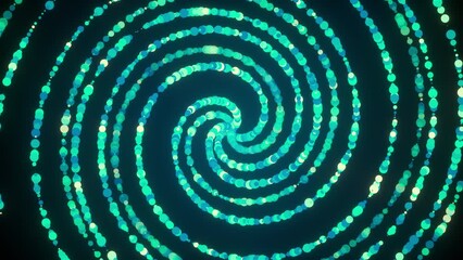 Poster - Abstract spiral particles. Computer generated 3d render