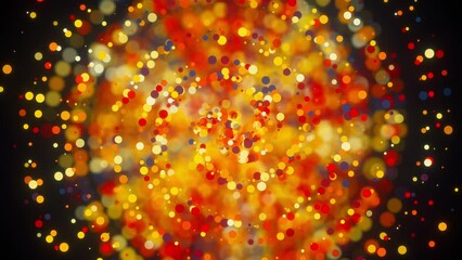 Poster - Abstract spiral particles. Computer generated 3d render