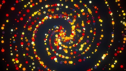 Poster - Abstract spiral particles. Computer generated 3d render