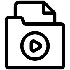 Canvas Print - video file icon