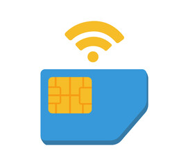 Poster - 5g device sim card concept. modern gadget for wireless comunication. part of smartphone. graphic ele