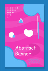 Wall Mural - modern abstract banner concept. creative liquid shapes. pink and blue patterns. futuristic and trend
