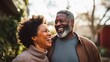 middle age african american couple laughing