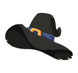 Sticker - halloween witch hat black