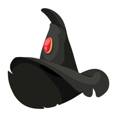 Sticker - halloween witch hat isolated