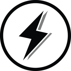 Canvas Print - lightning icon. vector illustration