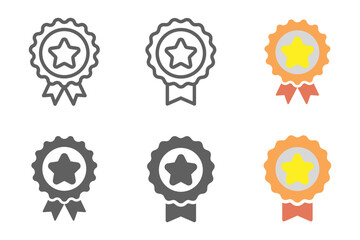 Wall Mural - badge vector icon. award. best. label. with white background, editable