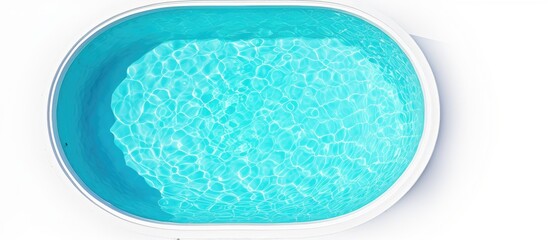 Wall Mural - Circular pool above perspective white backdrop