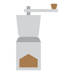 Canvas Print - Illustration of Manual Coffee Grinder design Flat Icon