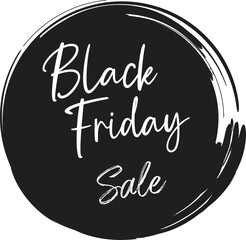 Aufkleber - abstract black friday sale typography brush circle design.