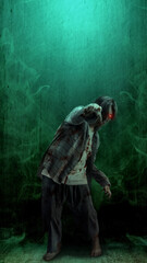 Poster - Scary zombie. Halloween concept