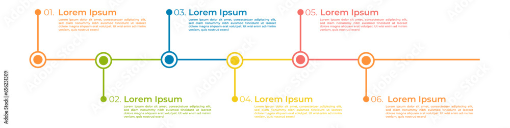 simple timeline infographic flow, chart, layout, template Stock Vector ...