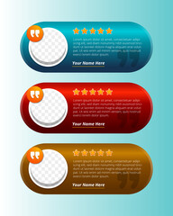 Poster - colorful oval rounded background of testimony frame design template. vector abstract background. quo
