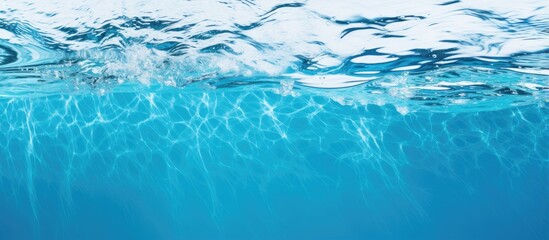 Wall Mural - Abstract ripple wave in pool turquoise water wave background