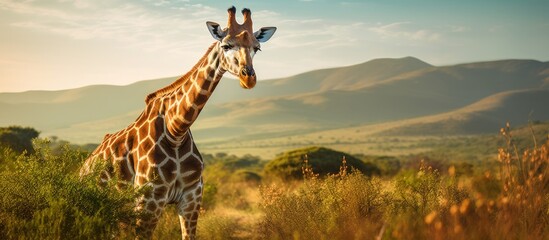 Canvas Print - Giraffe in South African park