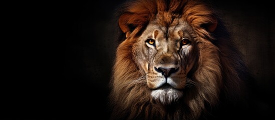 Poster - Single wildlife animal portrait lion king