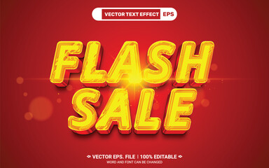 Poster - Flash sale 3d editable vector text effect