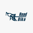 Road bike bicycle logo design