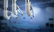 Robotic assisted surgery machine in operating room