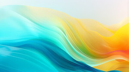 Wall Mural - Colorful abstract background with vibrant gradient and curved shapes