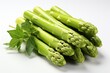 Fresh, green asparagus spears. isolation white background,Generated with AI