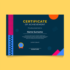 Wall Mural - Abstract Geometric Certificate Template Design