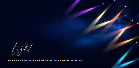Wall Mural - show light. colorful spotlights with fay. transparent light effect.