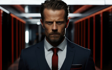 Poster - Portrait of company executive.