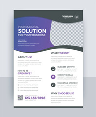 Wall Mural - Attractive shapes & colors corporate brand business flyer design concept. best quality business leaflet, modern flier