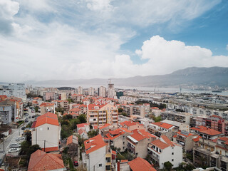 Wall Mural - Beautiful cityscape with red tiled roofs of Split City, Croatia.