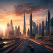 Dubai Skyline - Burj Khalifa - Generated by AI