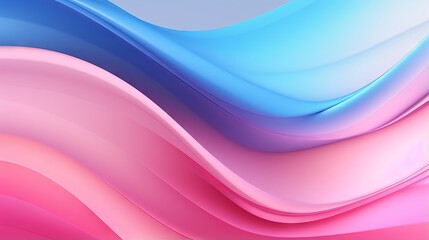 Wall Mural - Colorful abstract background with shiny wavy surfaces in pink and blue tones