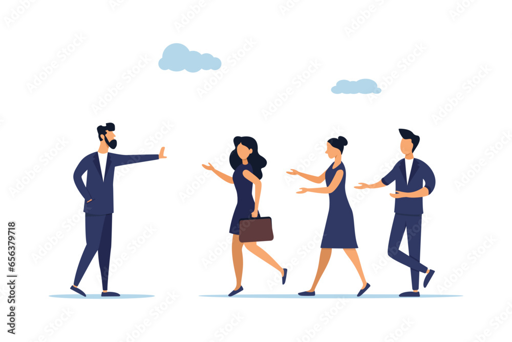 Team management concept. Assertive communication with management ...