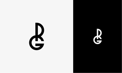 Fototapete - Initial RG or GR logo