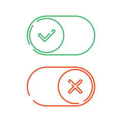 Poster - Toggle switch vector icon.