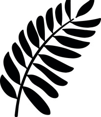 Poster - Palm leaves silhouettes in a tropical vector, portrayed on a transparent background. Exotic and lively, perfect for vibrant designs. Generative AI 