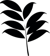 Poster - Tropical vibes illustrated through elegant palm leaf silhouettes, forming a lively and captivating image. Generative AI 