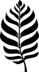 Poster - Exquisite tropical palm leaves silhouettes set against a transparent background in a vector format, creating a captivating and bold visual impact. Generative AI 