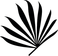 Poster - Tropical vibes in a serene illustration featuring palm leaf silhouettes against a transparent background. Generative AI 